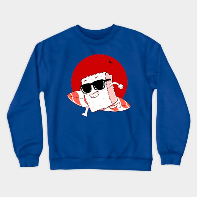 Sushi Surfer Crewneck Sweatshirt by Artthree Studio